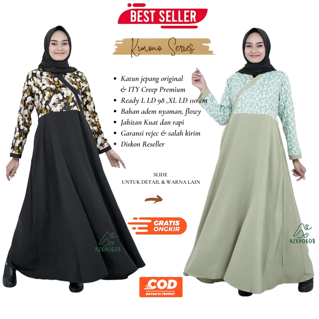 Gamis Katun Jepang Ori Model Kimono