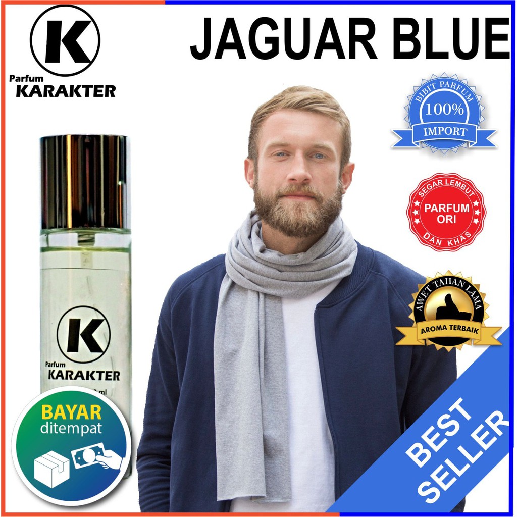 Parfum Cowok Aroma Jaguar Blue  Bibit Import Wangi &amp; Tahan Lama Kemasan  30ml | Bisa Cod | Terlaris