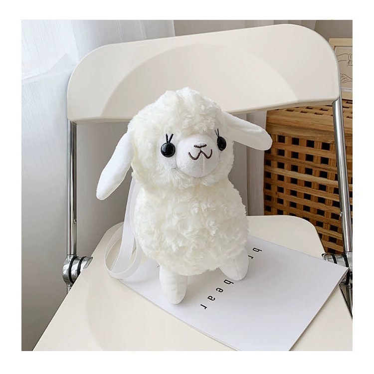 [littlecrab] Tas Domba Kecil Tas Lucu Sheep Cute Slingbag Tas Wanita Unik Gemesh Tas Model Kambing Korean Style