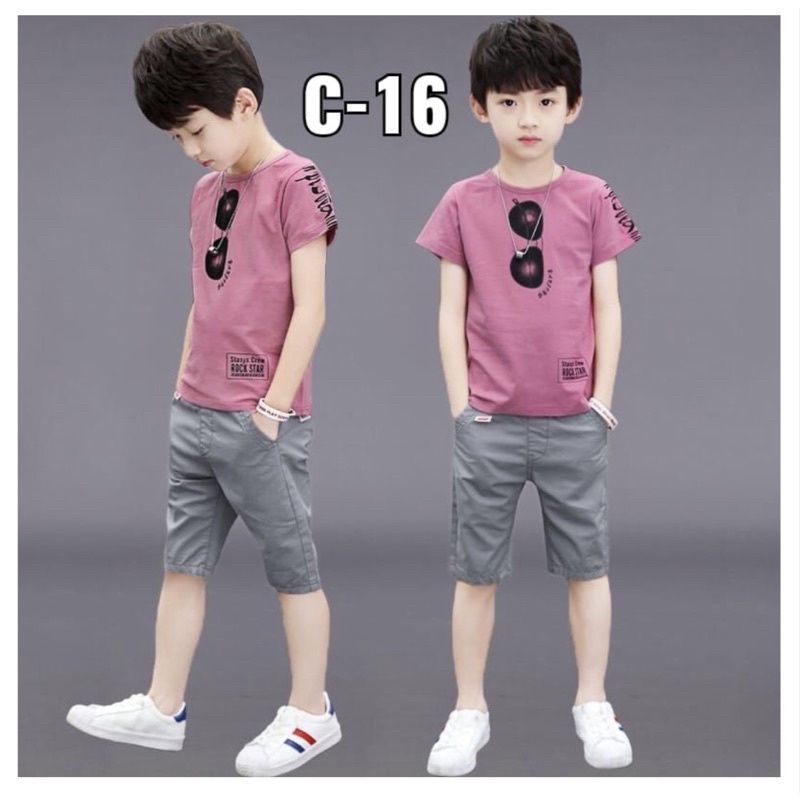 SETELAN IMPORT ANAK LAKI-LAKI USIA 3-6TAHUN SET KAOS IMPORT