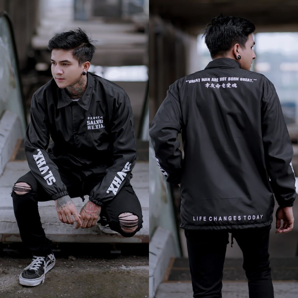 Coach Jacket-Jacket Coach Salvio Hexia-Jaket Murah-Jaket Pria-Jaket Wanita-Jaket Terbaru-G24 GREATMAN HITAM