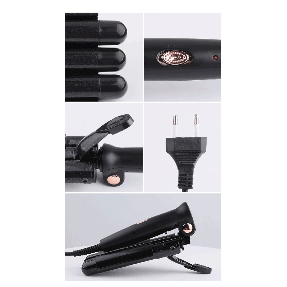 Kemei KM-W337Z Cake Tube Hair Curlers Three Big Water Ripple Rod Electric Coil To Beautify Hair Doesn't Hurt To Send