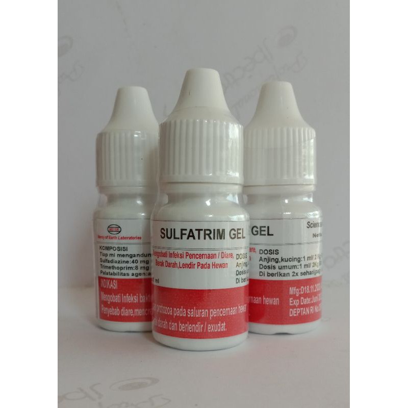 SULFATRIM GEL (obat diare/berak berdarah anjing kucing)