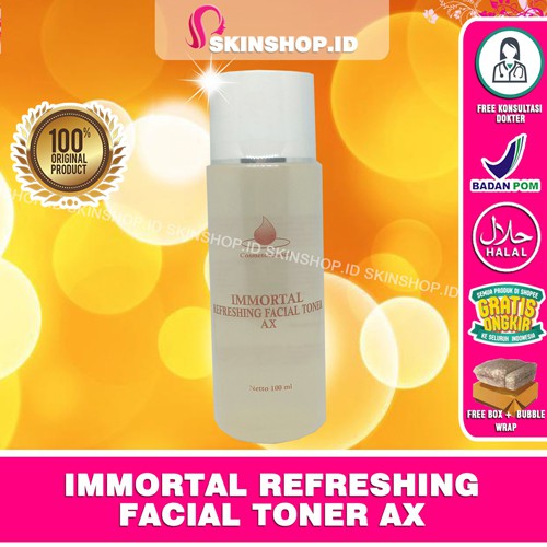 Immortal Refreshing Facial TONER AX 100ml Original / Penyegar Wajah Berjerawat BPOM Aman