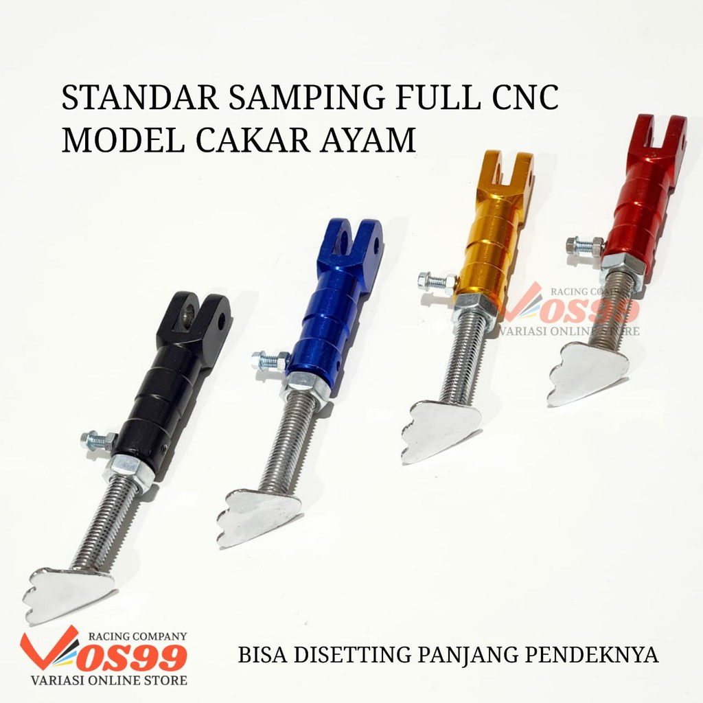 STANDAR SAMPING STELAN FULL CNC MODEL CAKAR AYAM BISA DISETTING PANJANG / PENDEK UNIVERSAL