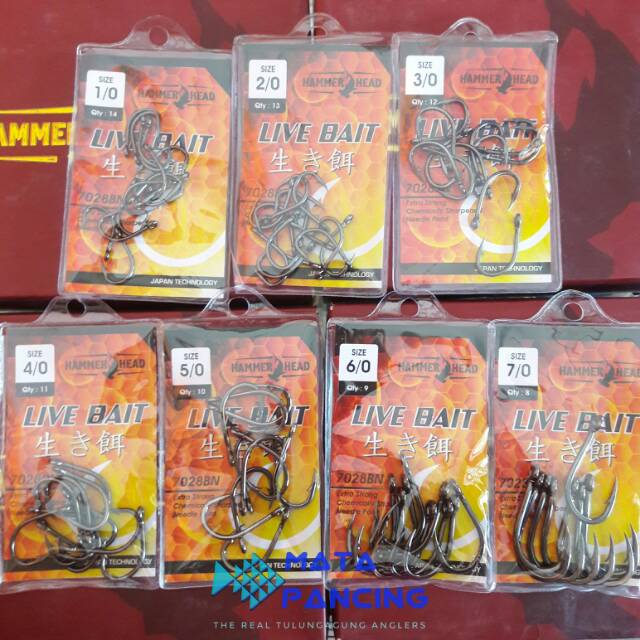 Kail mata pancing hammerhead live bait 7028BN hammerhead livebait