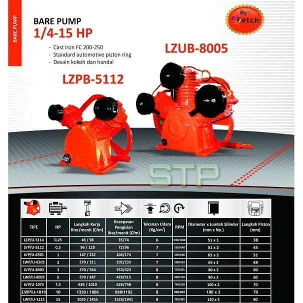 Kepala Kompresor / Bare 1 Hp Shark