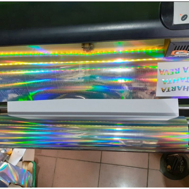 Sticker Maxdecal 7100 H201 Metal Hologram Laser Chrome hologram pelangi lebar 60cm