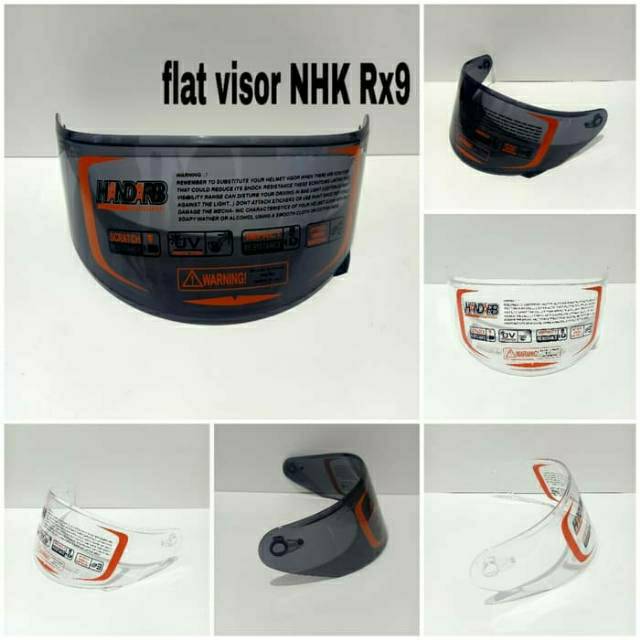 (COD) Kaca /Visor Helm bening Flat NHK RX9+ GM RACE PROO 100% ORIGINAL HANDARB BENING