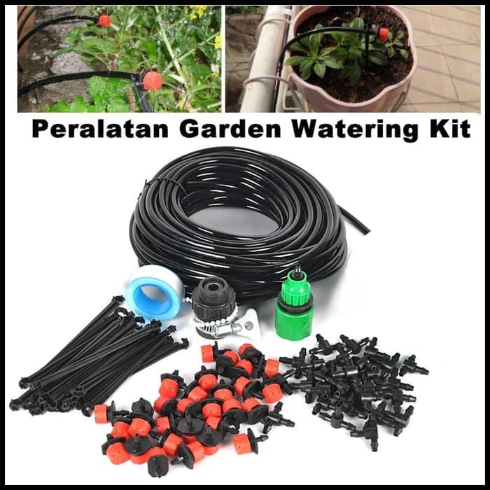 Peralatan Set Irigasi Air Taman Garden Watering Kit Penyiraman Tanaman