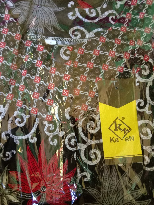 Blouse Batik Wanita Lengan Panjang Seragam Kerja  Size M L Xl Xxl