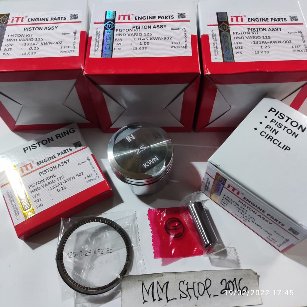 PISTON KIT SEHER SET VARIO125 KWN ITI
