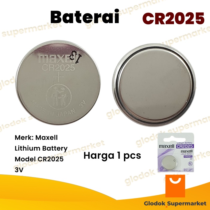 Baterai Maxell CR2025 Lithium Batu Batre 3v Battery 3 Volt CR 2025