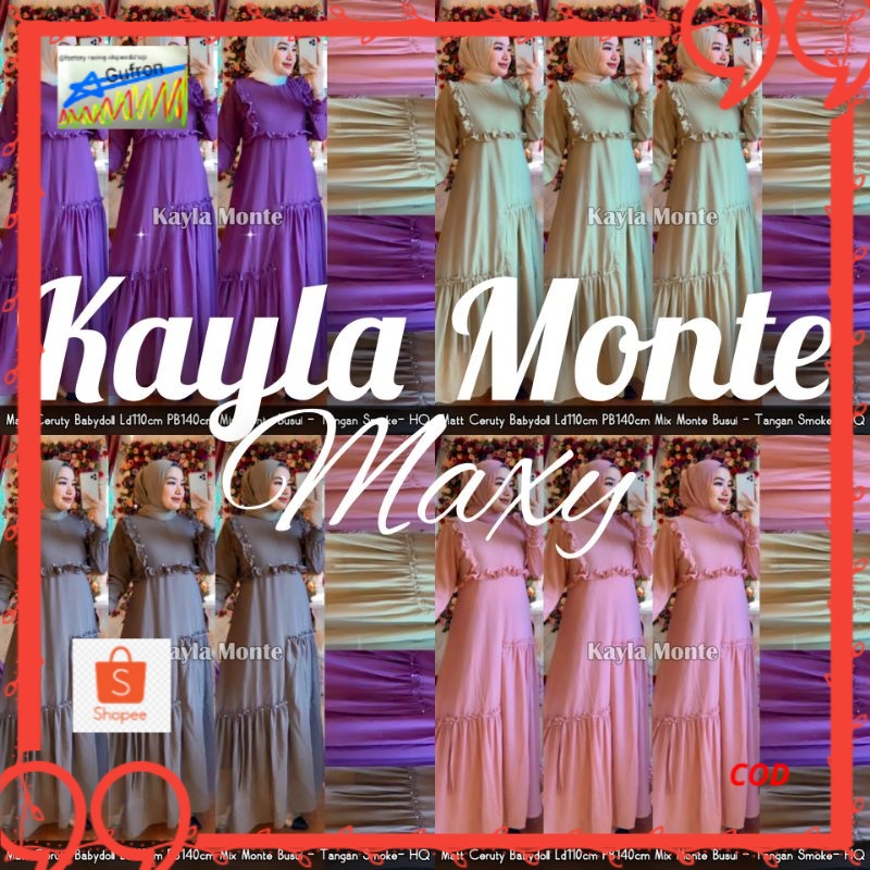 KAYLA MONTE MAXY (LABEL HAMMADA) / GAMIS PESTA / GAMIS CERUTY BABYDOLL