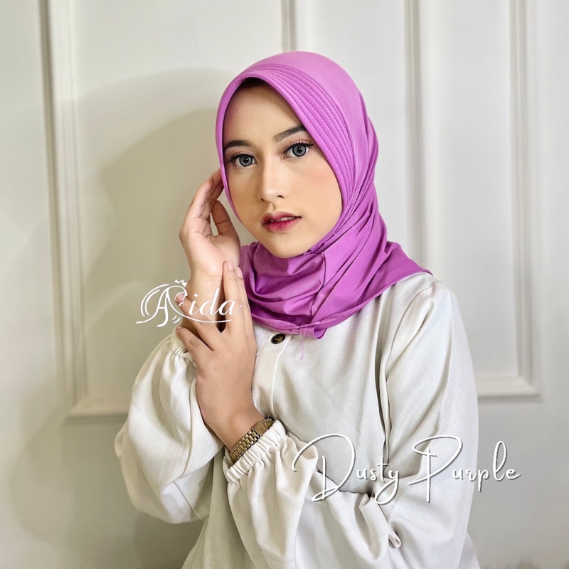 Hijab Sport Volly Premium-Dusty purple