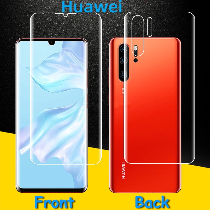 Film Pelindung Layar Depan Dan Belakang Hydrogel Untuk Huawei Nova 7 8 9 Pro 7SE 6 5G P30 P40 P50 P20 Pro P40 Plus