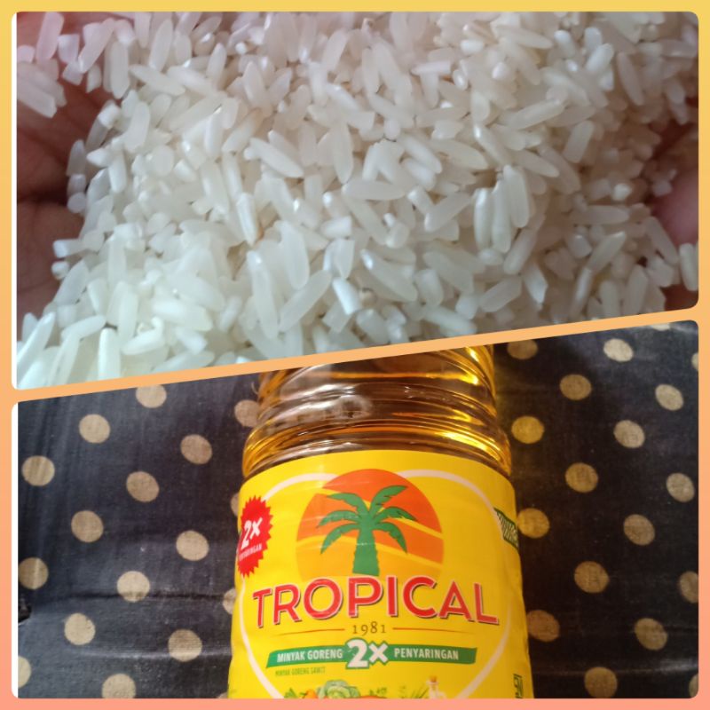 

paket beras 5ltr dan minyak 1liter