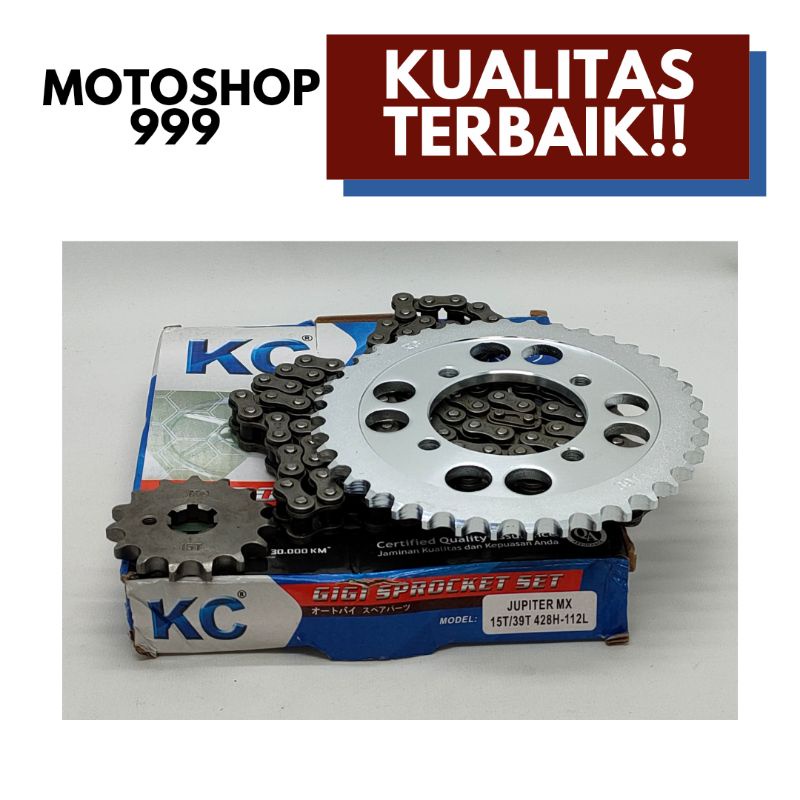 Chain kit / Gear paket / Gear set + rantai Jupiter MX KC
