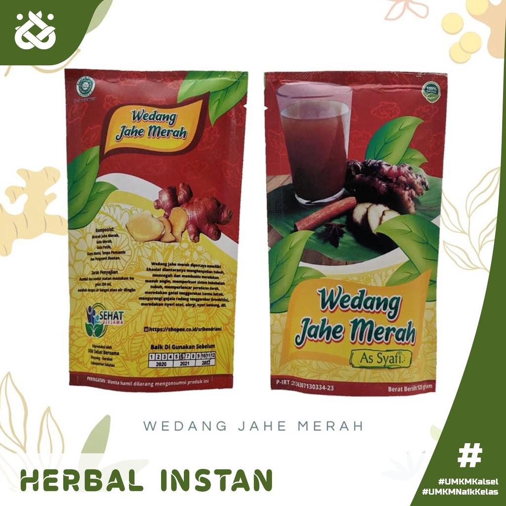 

Wedang Jahe Merah Herbal Instan.
