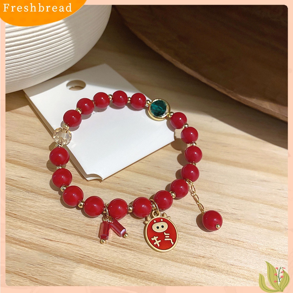 Terlaris Bracelet With Red Bead Cow Charms Chinese Style Ox Natal Year Accessory For New Year