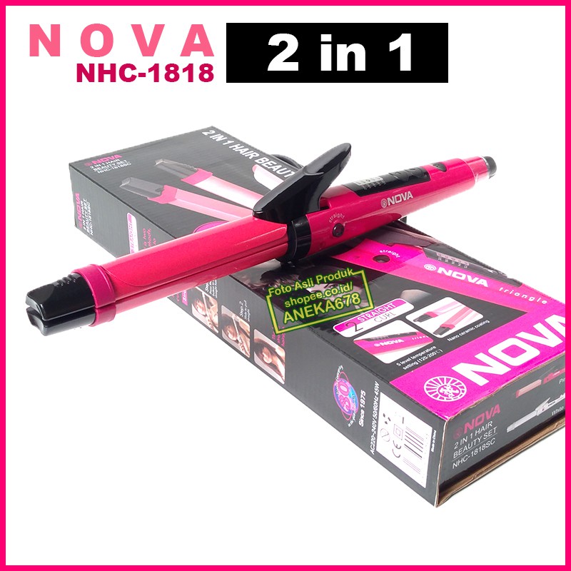 NOVA 2 in 1 BESAR TIPE NHC-1818SC ALAT CATOK / CURLY 2in1 1818 SC