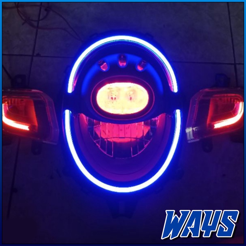 [L274] Neon Lampu Alis LED DRL Senja Sein Rem Kolong Flexible Motor Mobil Universal 12V | 30 60 CM