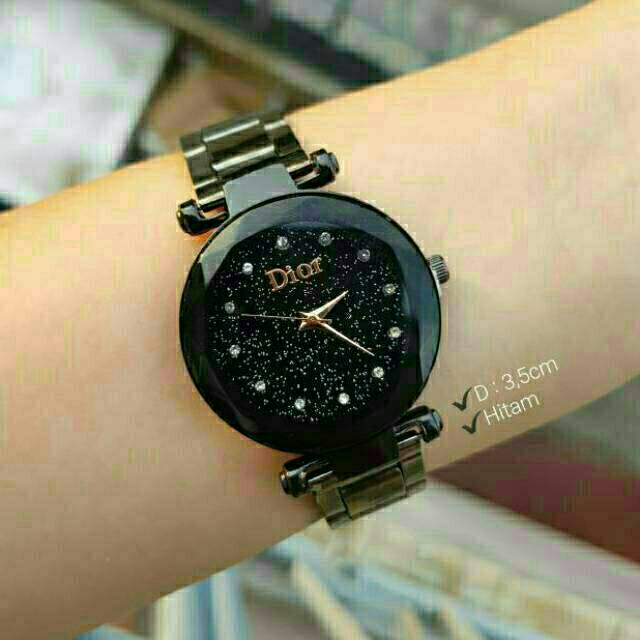 Jam Tangan Wanita Murah Permata Belimbing Rantai Mata Kecil / Ready 3 Warna