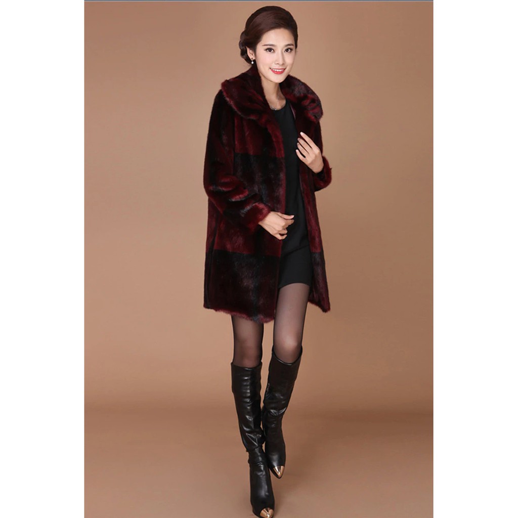 ladies plus size fur coats