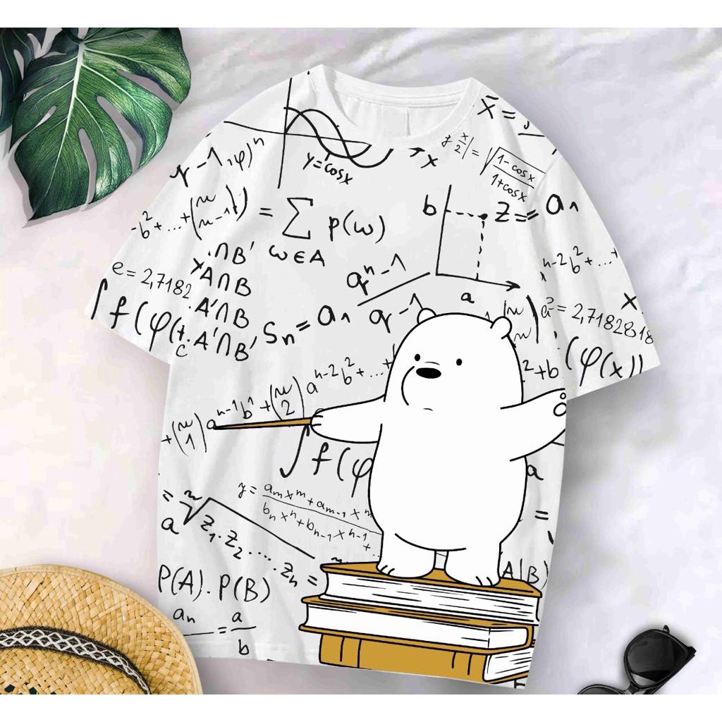 BARE BEAR RUMUS EMC2 COD KURO BAJU KAOS DISTRO TSHIRT WANITA DEWASA TUMBLR TEE BEAR REMAJA KAOS BERU