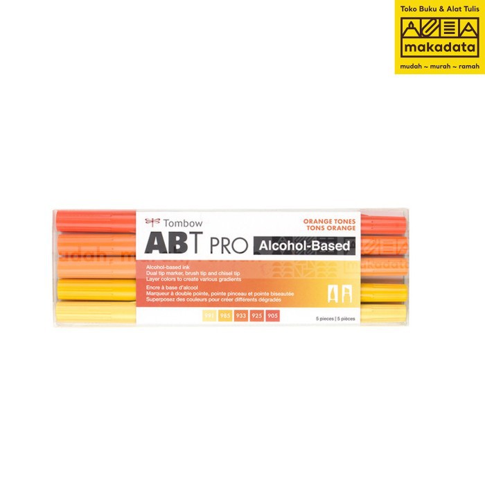 

TOMBOW DUAL BRUSH PEN ABT PRO ORANGE TONES SET 5 WARNA MURAH