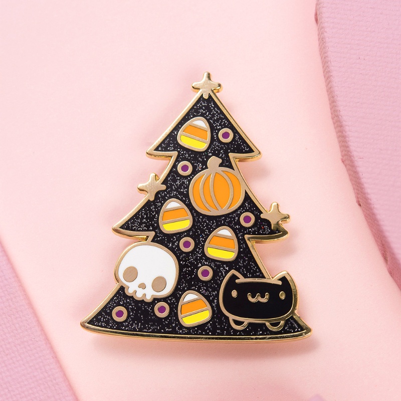 Bros Pin Enamel Tema Natal Element Untuk Anak Perempuan