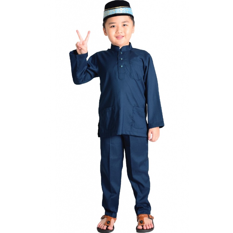 baju anak melayu teluk belanga 1-12 th