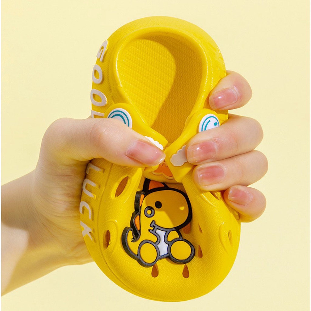 Habenkids Sandal Import Anak Cowok Cewek Karakter Dino Bahan nyaman untuk Bayi dan Anak IMPDINO