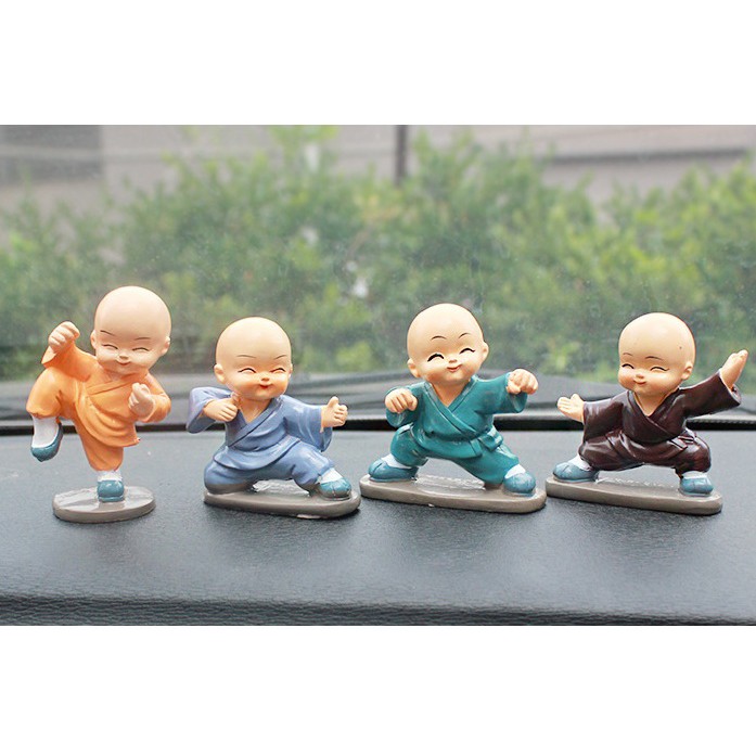 Pajangan Mobil Kongfu Kungfu Monk WUSHU Series 4 in 1