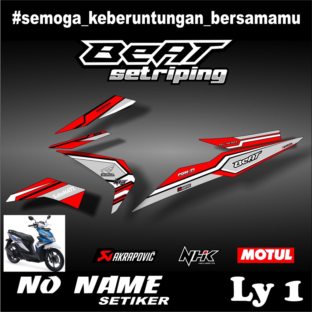 Striping stiker setiker Motor Beat esp (ly1) 2016 2017 2018 2019 / Fi New Esp Iss Variasi Honda 002