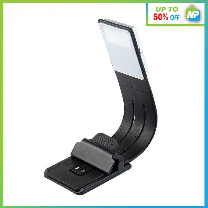 Lampu Baca Portable Buku Rechargeable - Lampu Belajar LED Jepit Fleksibel Minimalis