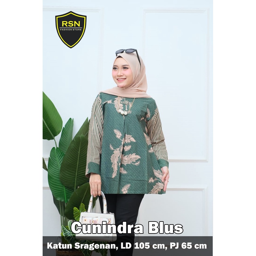 Blouse Batik Model Terbaru Baju Batik Wanita Dewasa Modern Terlaris Batik Lengan Panjang Murah Cunindra