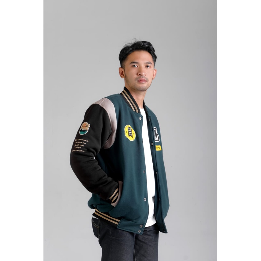 Jaket Pria Varsity Full Bordir Original Salvio Hexia