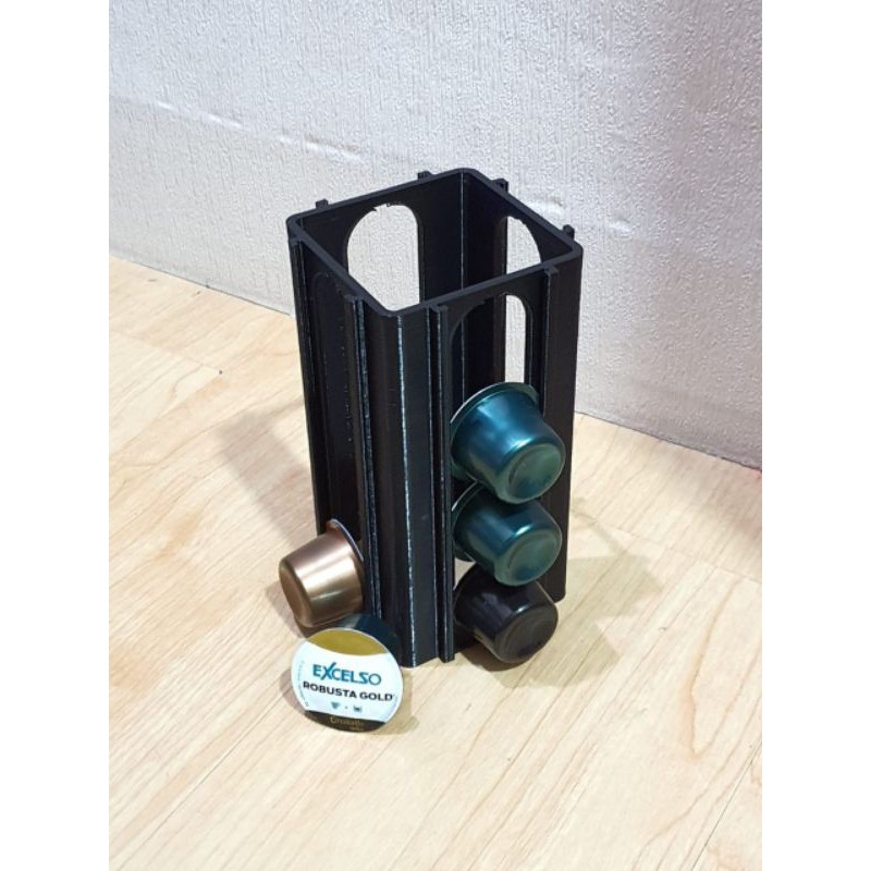 Excelso Kapsul Unakaffe Capsule Dispenser Holder Square 4 Sides For Excelso Coffee Capsules