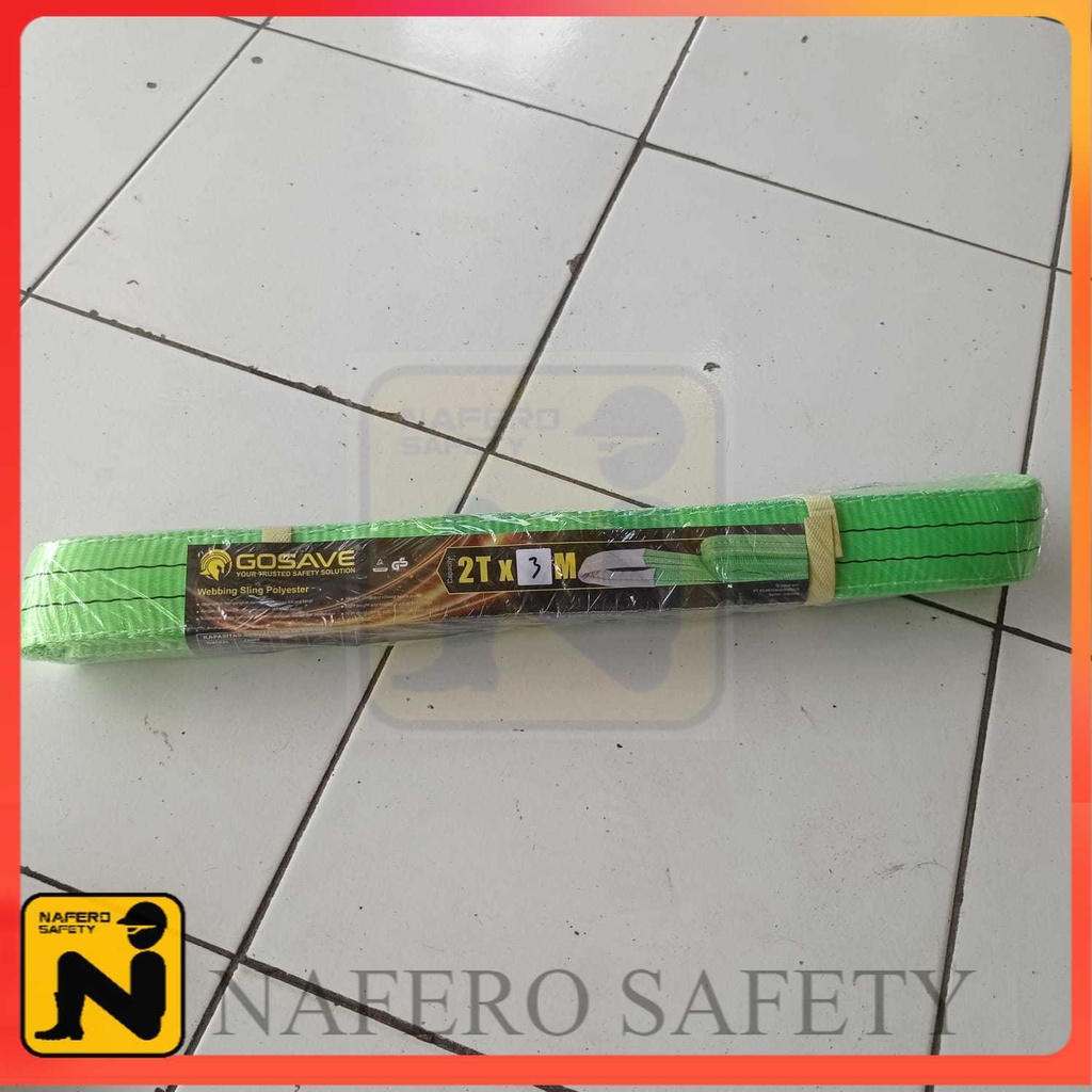 WEBBING SLING 2 TON X 3 METER TALI SABUK WEBING LIFTING SLING GOSAVE