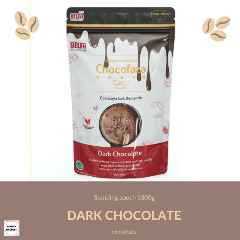 

DARK Chocolate Chocofaza Minuman Bubuk Coklat Premium Sehat Halal Tanpa Pemanis Buatan 1000GR