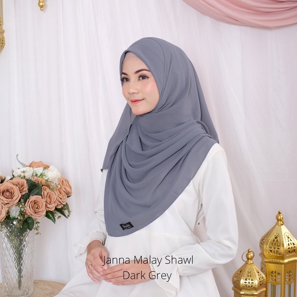 JANNA MALAY SHAWL (BELI 3 gratis 1) Janna Malay Shawl by syamaita