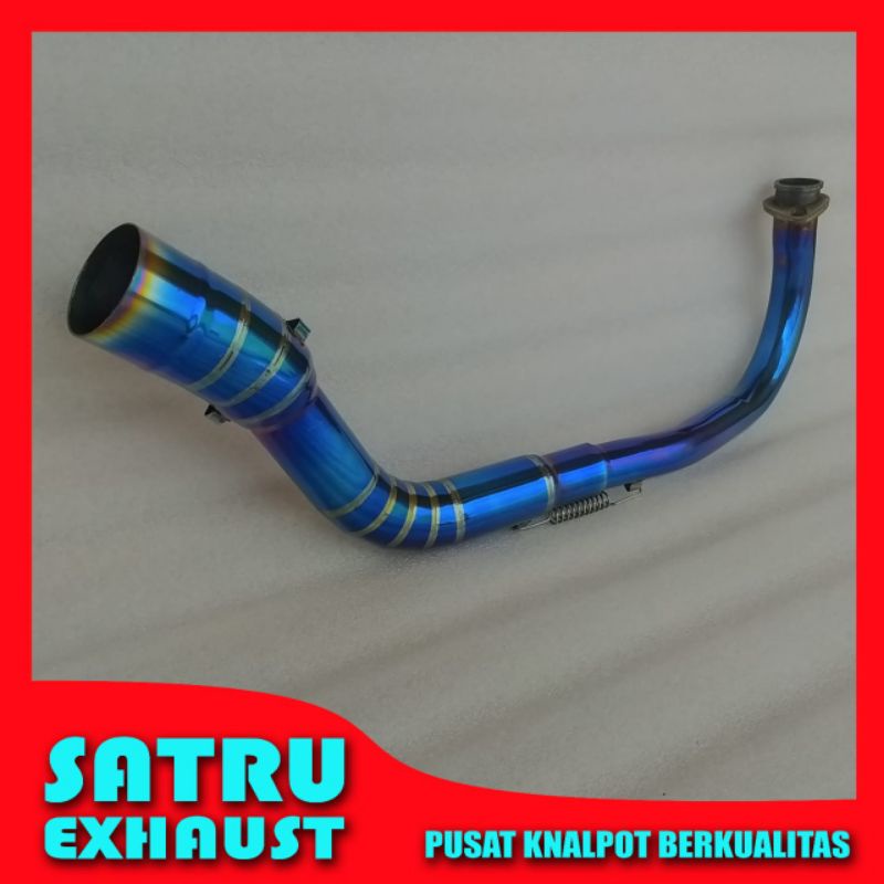 Pipa leheran knalpot bluemoon Vario 125 150 kolong full stainless