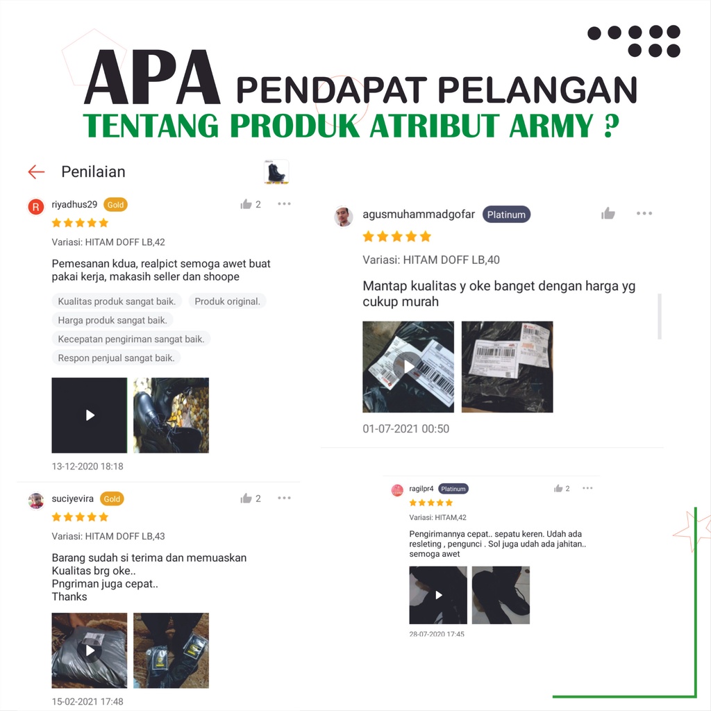 [TERLARIS] SEPATU PDL TNI AD POLRI SATPAM SECURITY &amp; BANSER SOL ARMY BERKUALITAS Sepatu PDL Pria - LB01