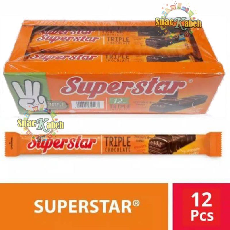 

Wafer Superstar Triple Chocolate isi 12pcs @16gr