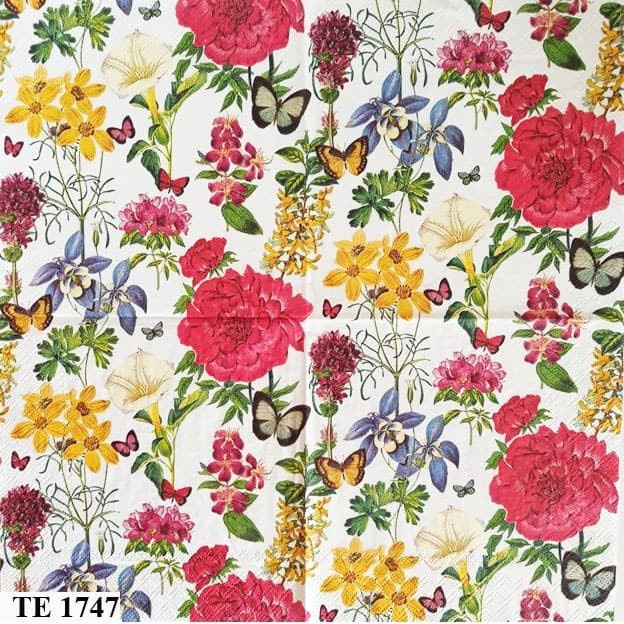 Tisu  Napkin Kerajinan  Decoupage Eropah 33X33 CM TE 1747 TTS