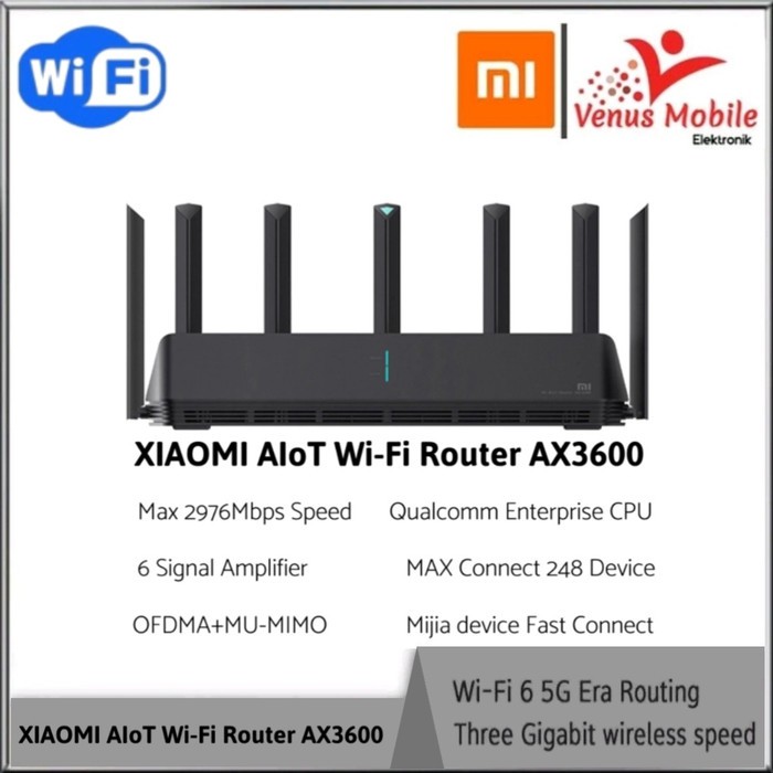 Xiaomi Aiot AX3600 Router wifi 6 Wireless 2976mbps Suport 248Device