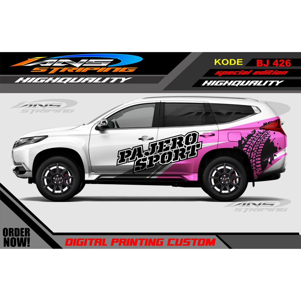 STICKER DECAL MOBIL PAJERO, FORTUNER / STIKER MOBIL PAJERO / STIKER PAJERO