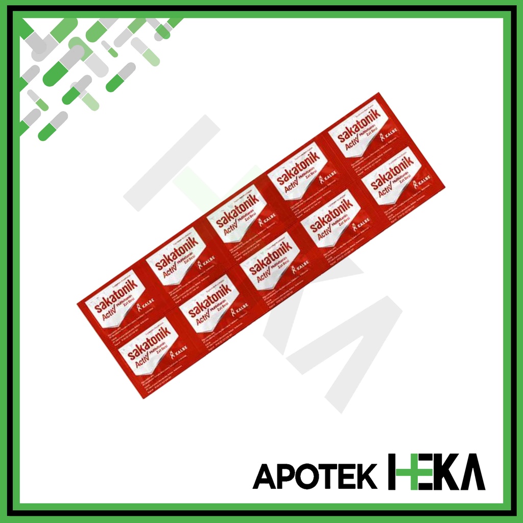 Sakatonik Activ Kaplet Strip isi 10 Tablet - Zat Besi untuk Anemia (SEMARANG)