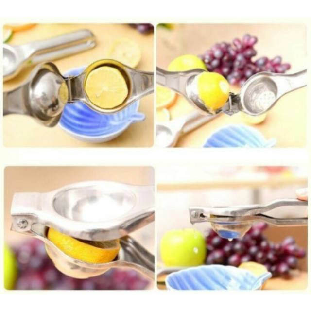 KR Alat Peras Perasan Jeruk Lemon Stainless Steel Lemon Orange Juicer Pressed Clip